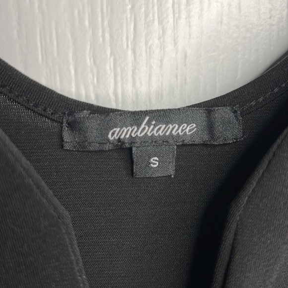 Ambiance v-neck long black romper small - Picture 5 of 8